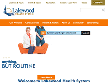 Tablet Screenshot of lakewoodhealthsystem.com